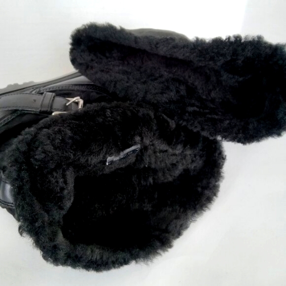 COACH Holiway Signature Snow Rain Boot in Black Canvas Women's Size 9.5 - Picture 12 of 14